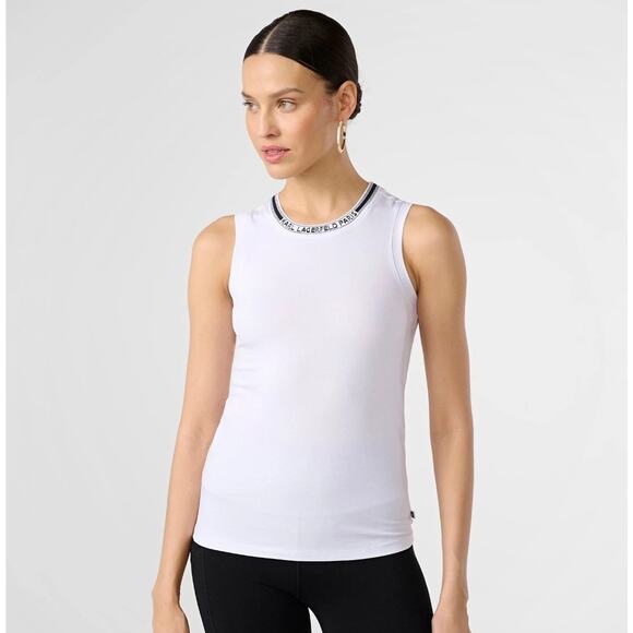 Karl Lagerfeld Paris sleeveless athleisure tank top Size XL resort wear vacation - Picture 1 of 8